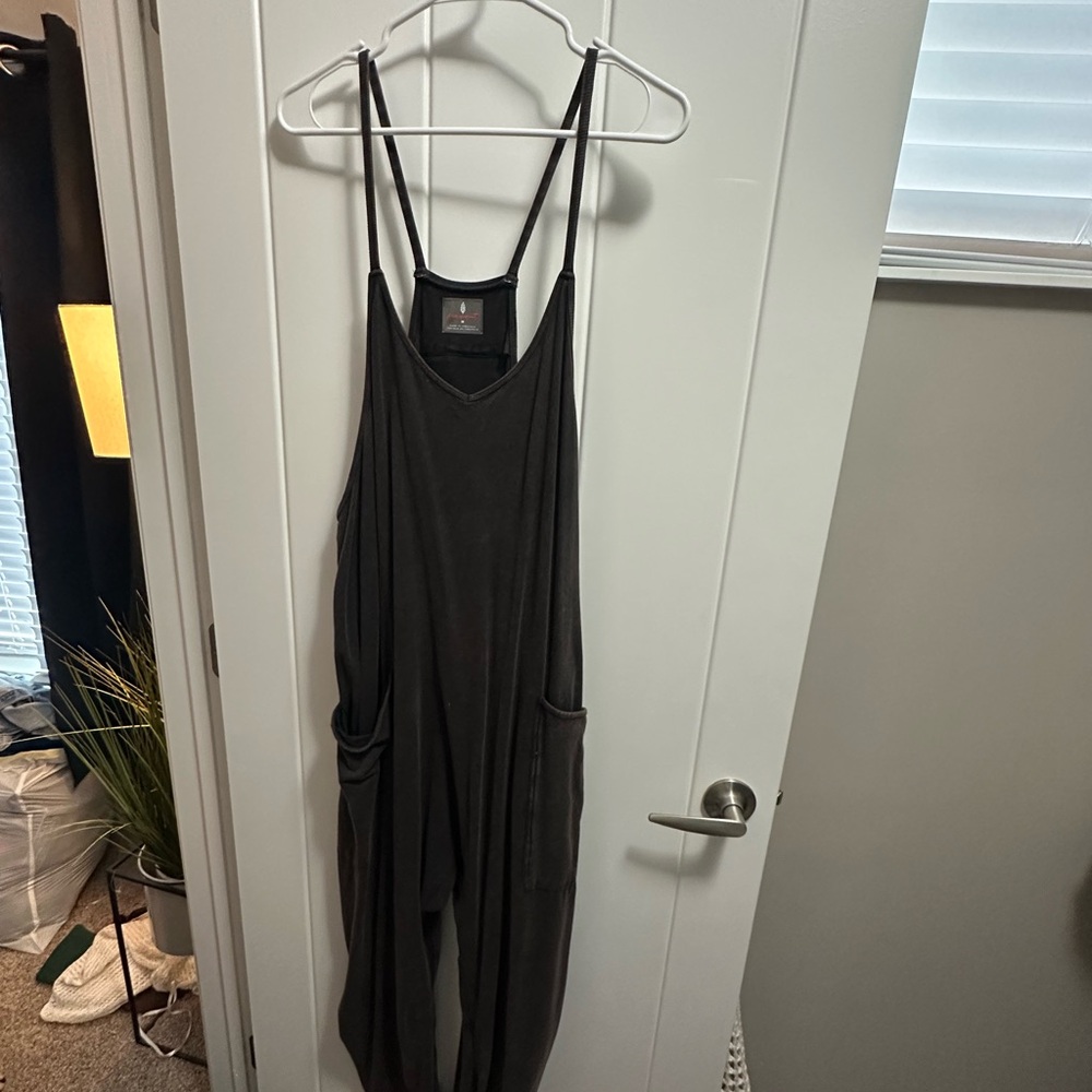 Free People Black/Grey Jumpsuit
